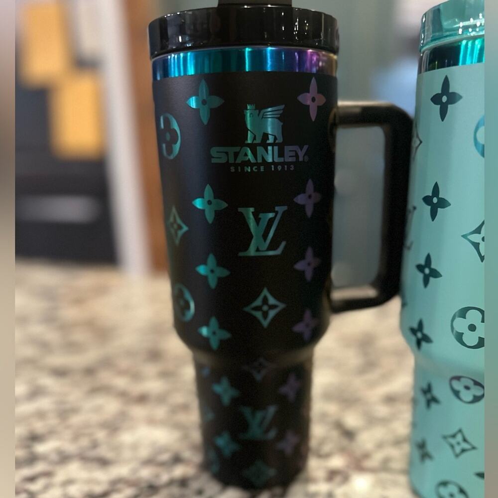 LV INSPIRED LASER ENGRAVED TUMBLER 40OZ NIB