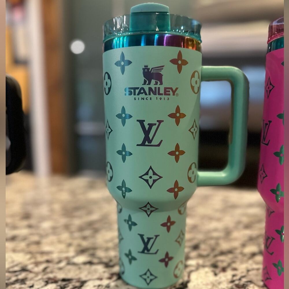 LV INSPIRED LASER ENGRAVED TUMBLER 40OZ NIB