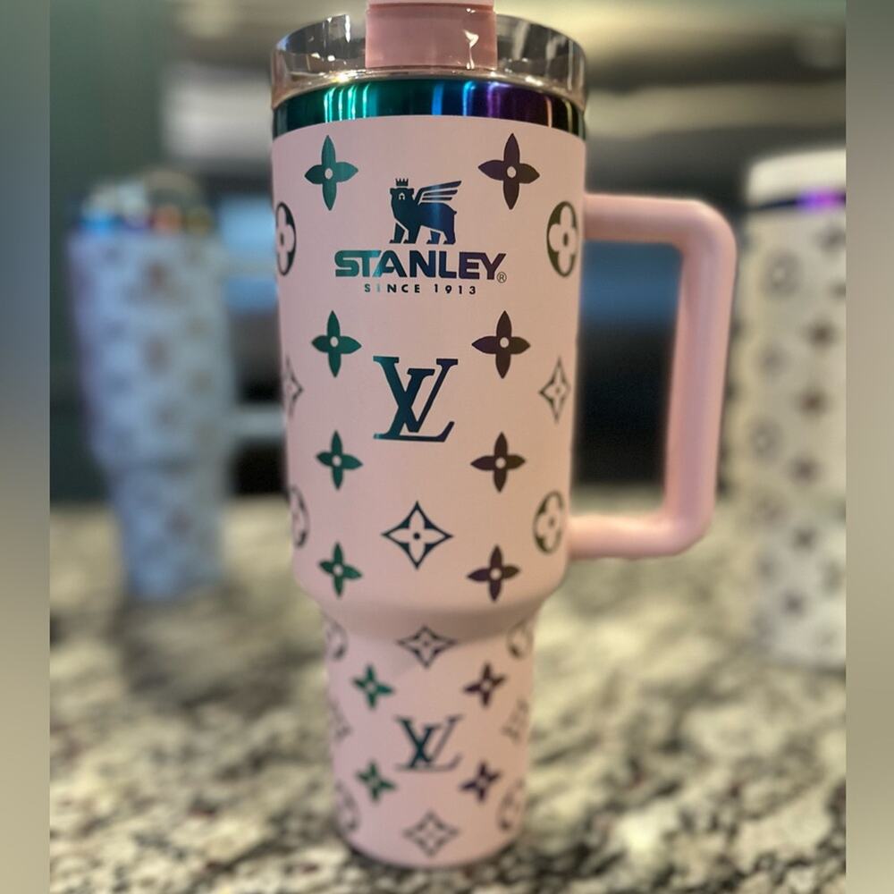 LV INSPIRED LASER ENGRAVED TUMBLER 40OZ NIB