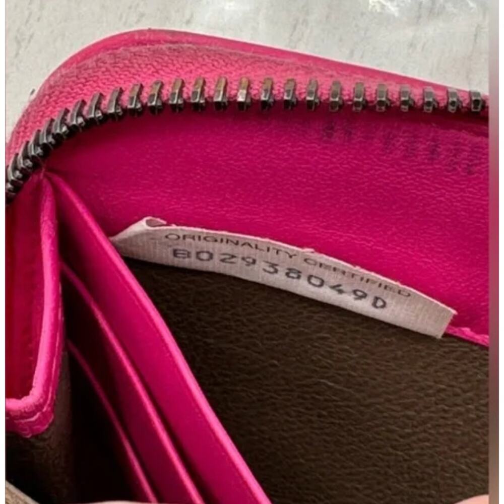 BOTTEGA VENETA Intrecciato Zip Around Long Wallet Pink Leather