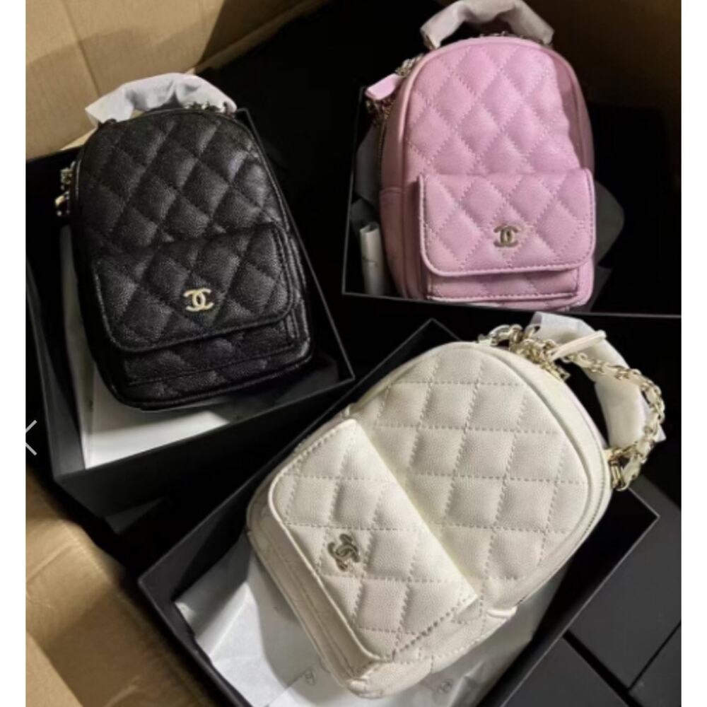 Chanel Beaute NEW Makeup BACKPACK WHITE/BLACK/PINK/W/ Box