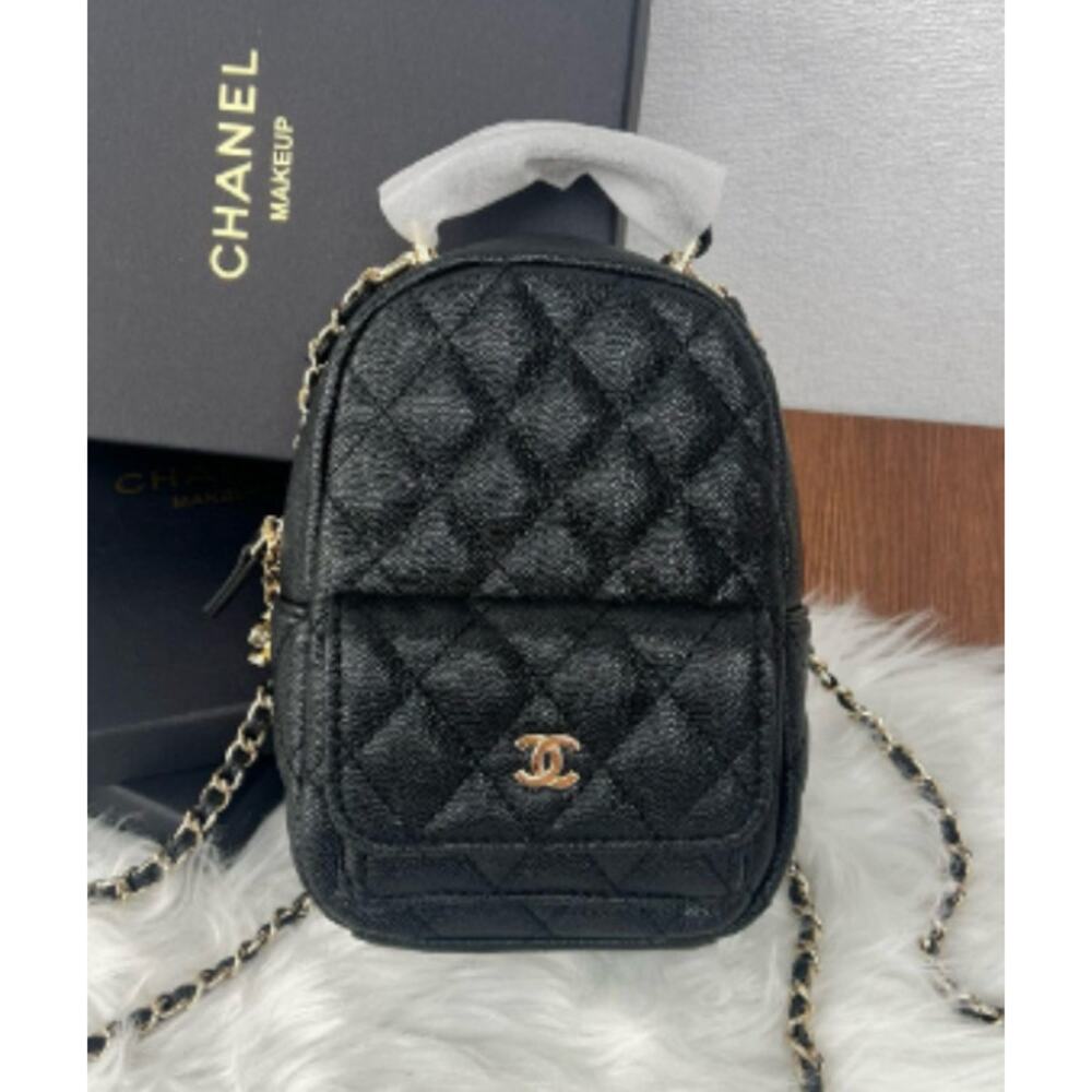 Chanel Beaute NEW Makeup BACKPACK WHITE/BLACK/PINK/W/ Box