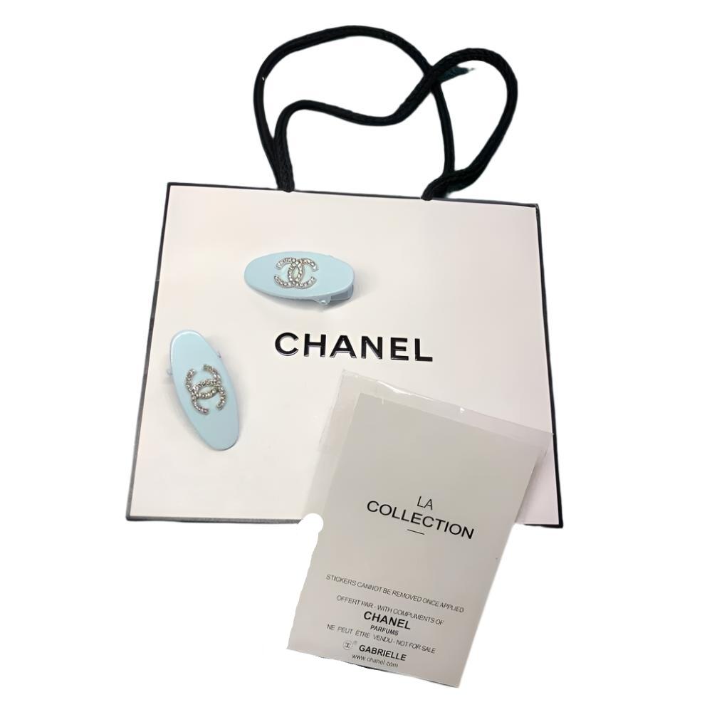 Chanel Hairpin LA Collection Baby Blue W/ Rhinestones