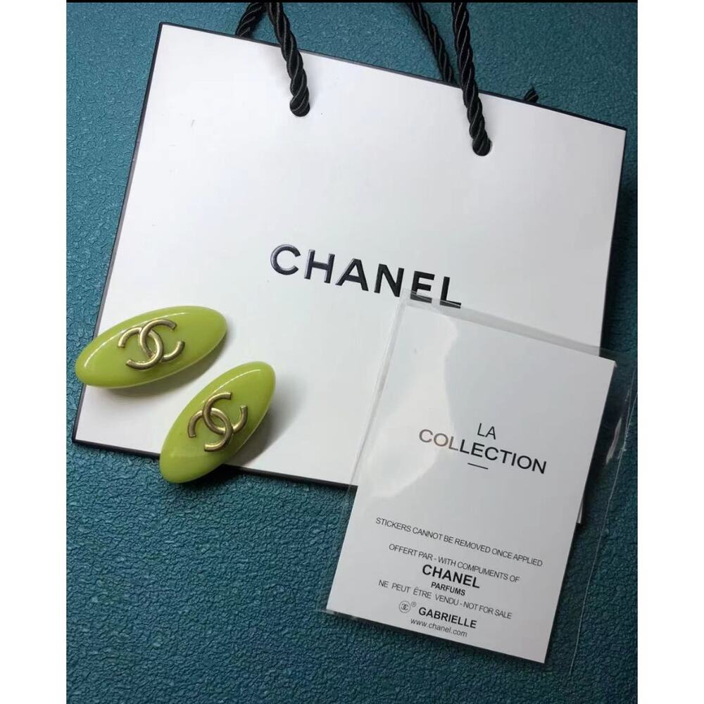 Chanel Hairpin LA Collection Green W/ Rhinestones