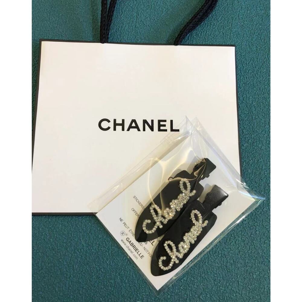 Chanel Hairpin  LA Collection Black W/ Rhinestones