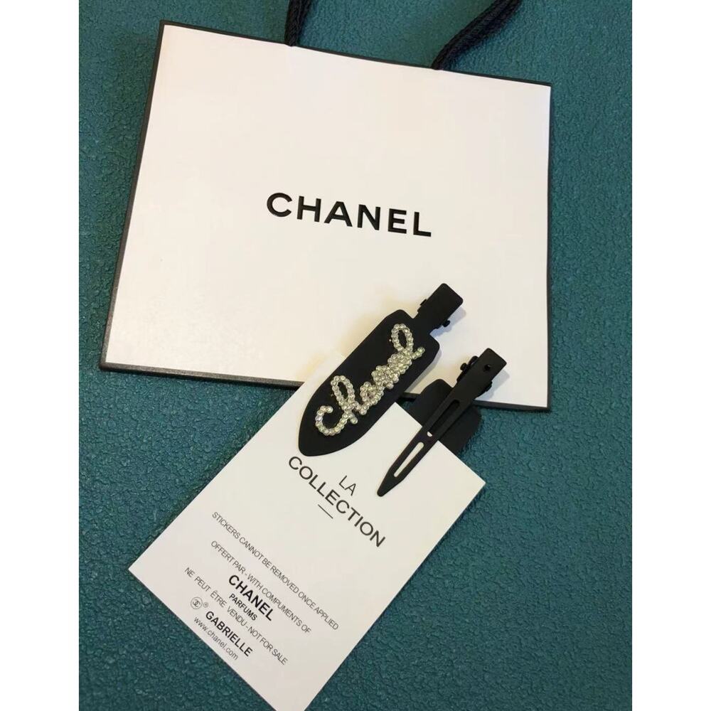 Chanel Hairpin  LA Collection Black W/ Rhinestones