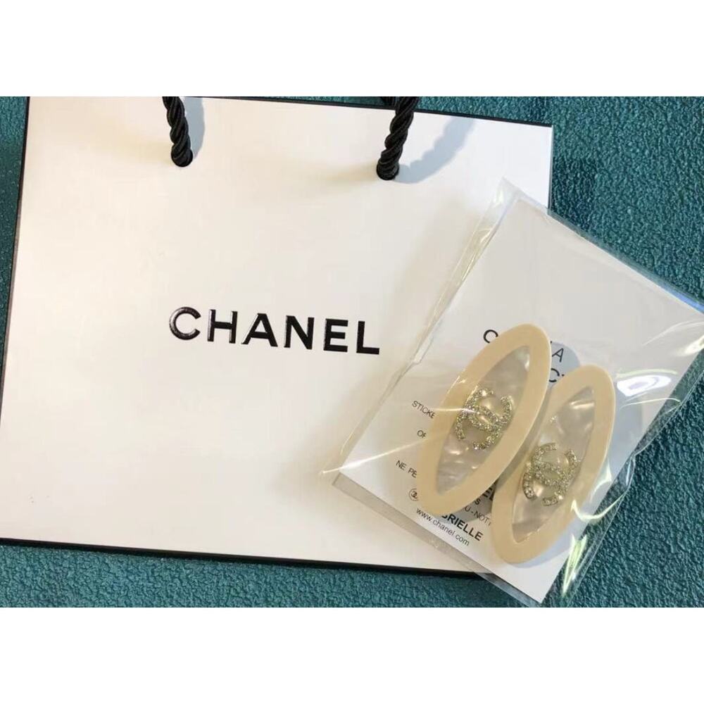 Chanel Hairpin LA Collection Cream W/ Rhinestones CC