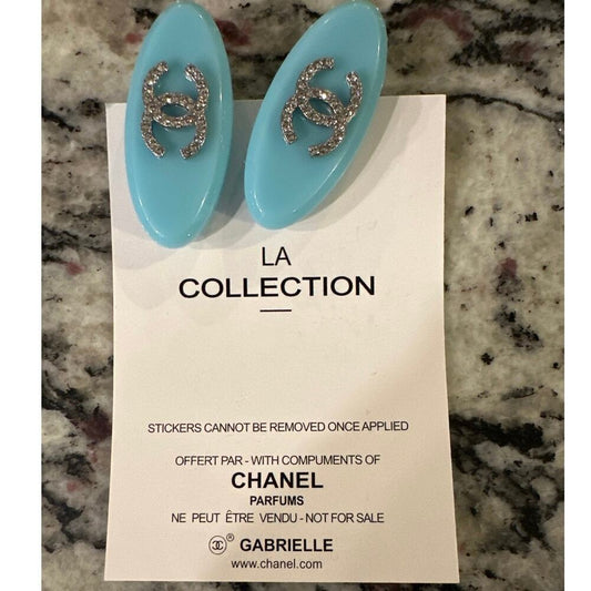 Chanel Hairpin LA Collection Blue W/ Rhinestones  CC