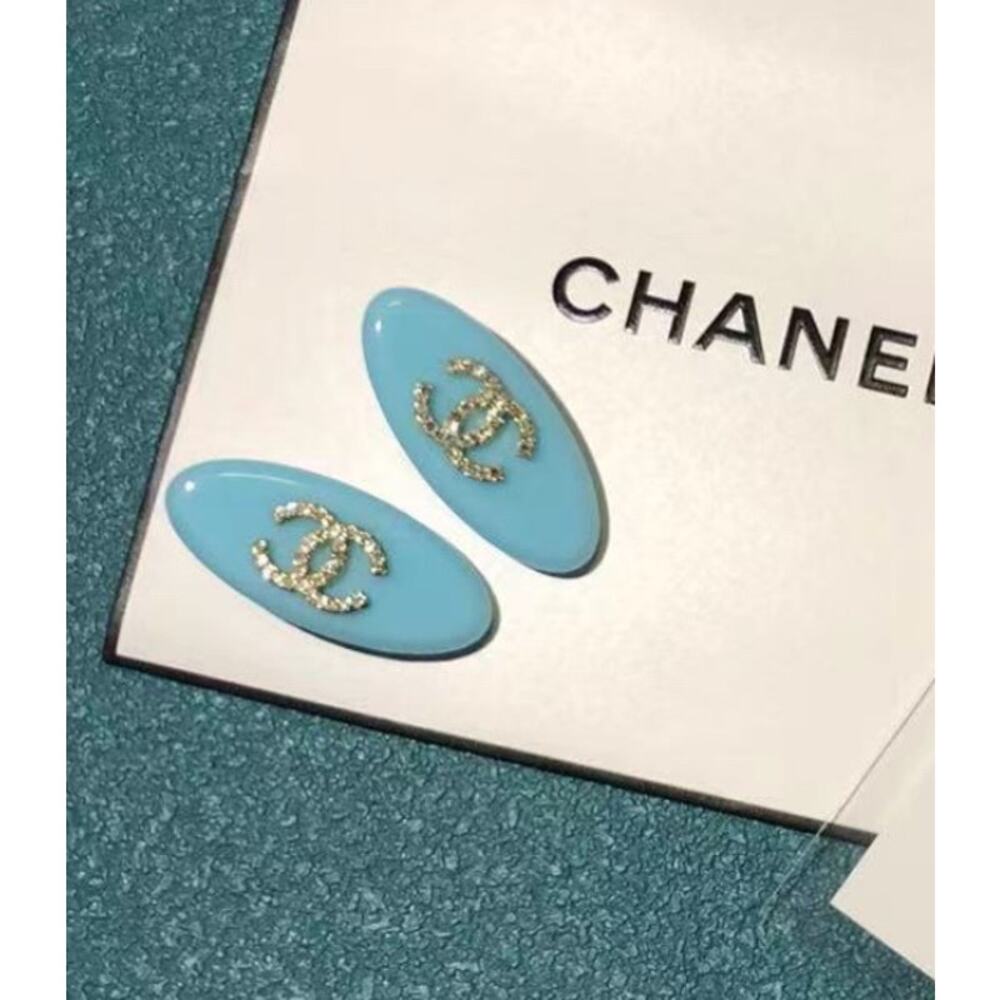 Chanel Hairpin LA Collection Blue W/ Rhinestones  CC