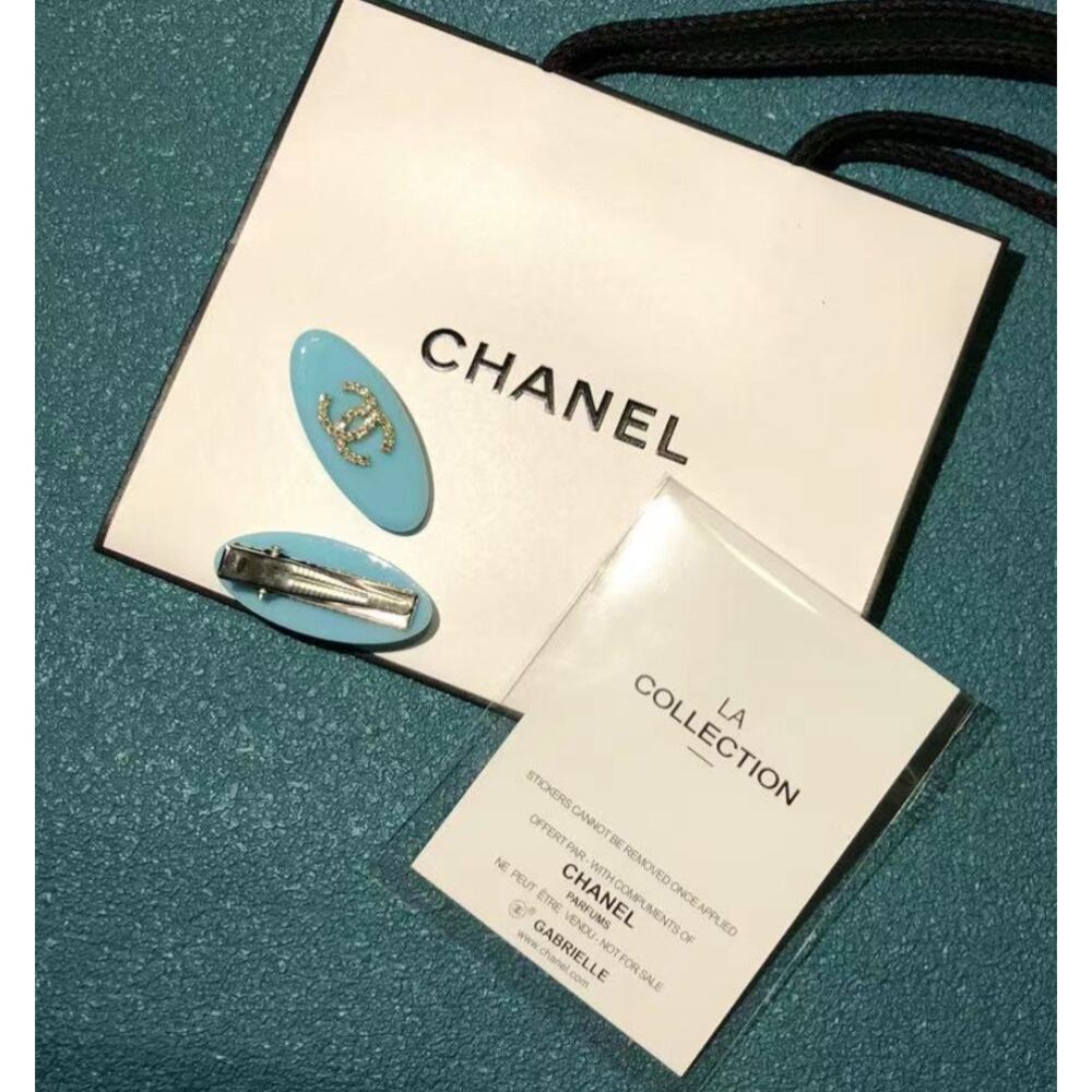 Chanel Hairpin LA Collection Blue W/ Rhinestones  CC