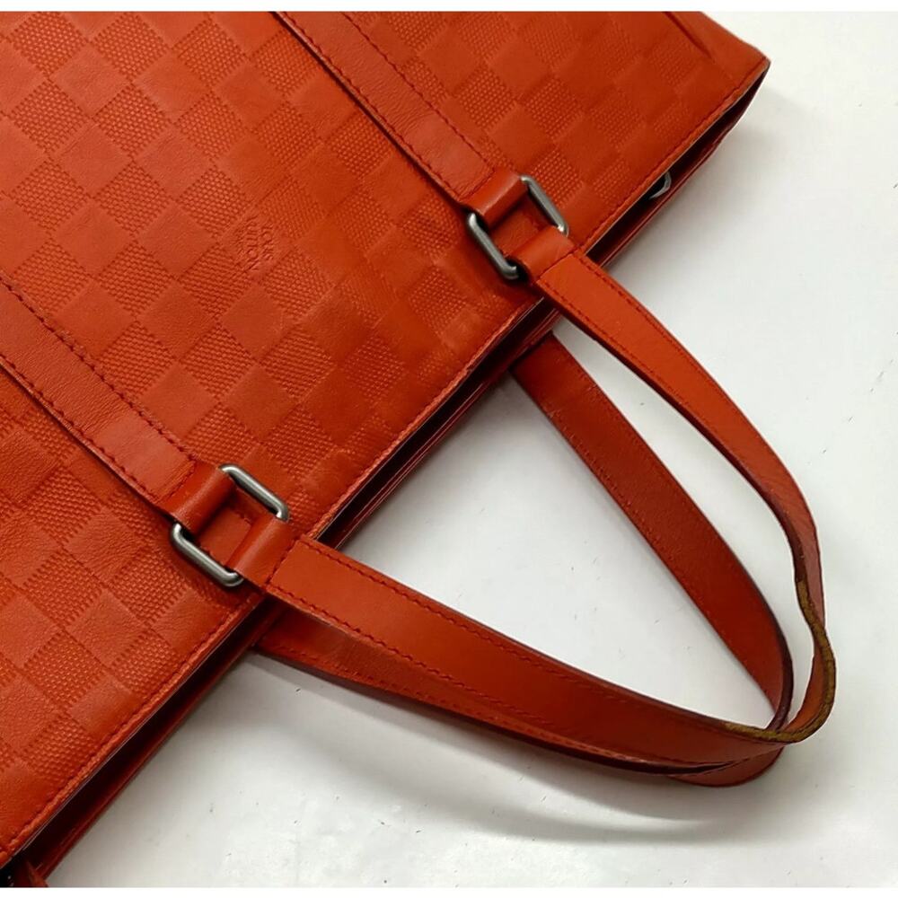 Louis Vuitton LV Hand Bag  Tadao PM Orange Damier