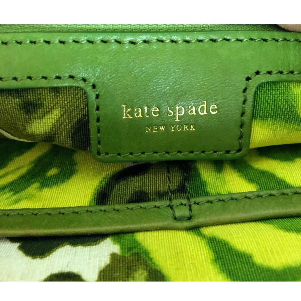 Kate Spade Savona Intense Green Leather Paige Hobo Bag GUC