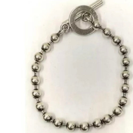 ◇Near Mint GUCCI Sterling Silver Ball Chain Bracelet Silver 925