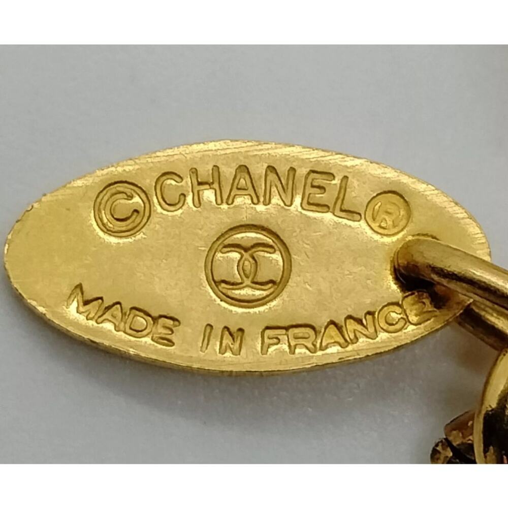 CHANEL Cocomark Diamond Necklace Gold Plated