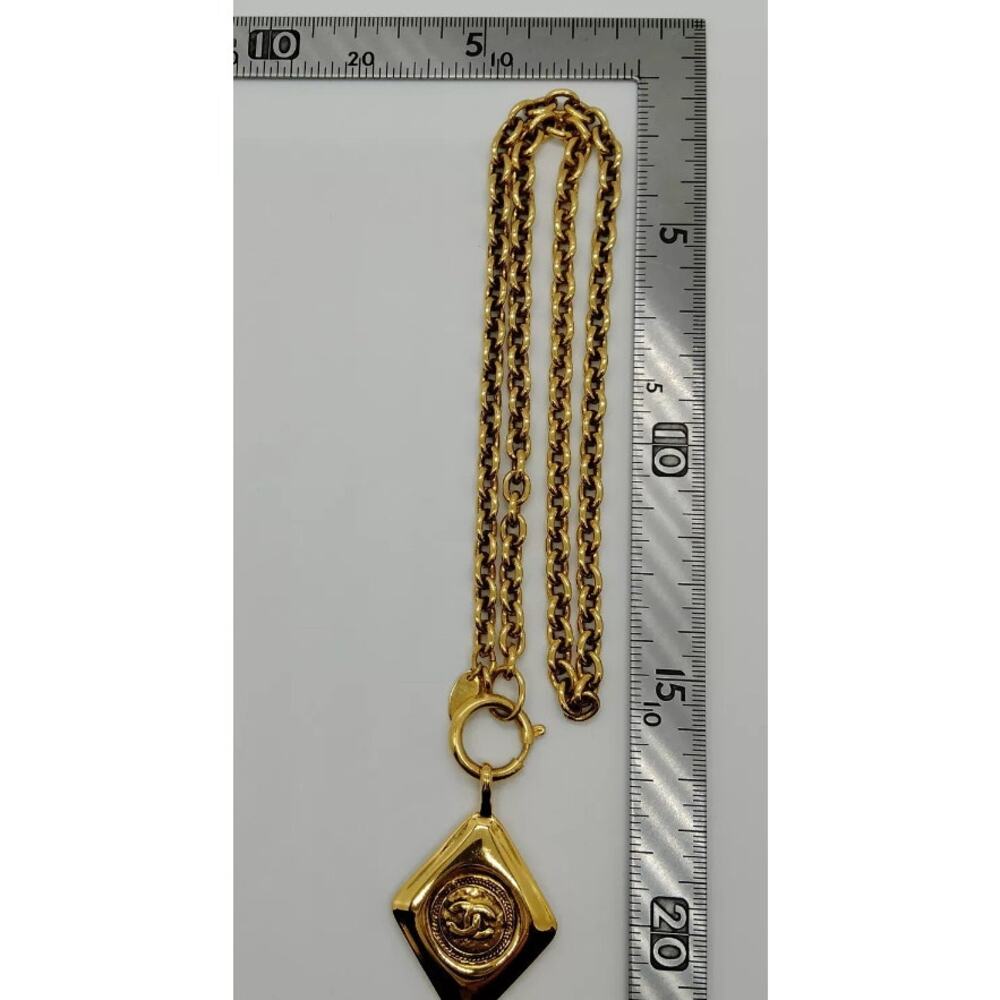 CHANEL Cocomark Diamond Necklace Gold Plated