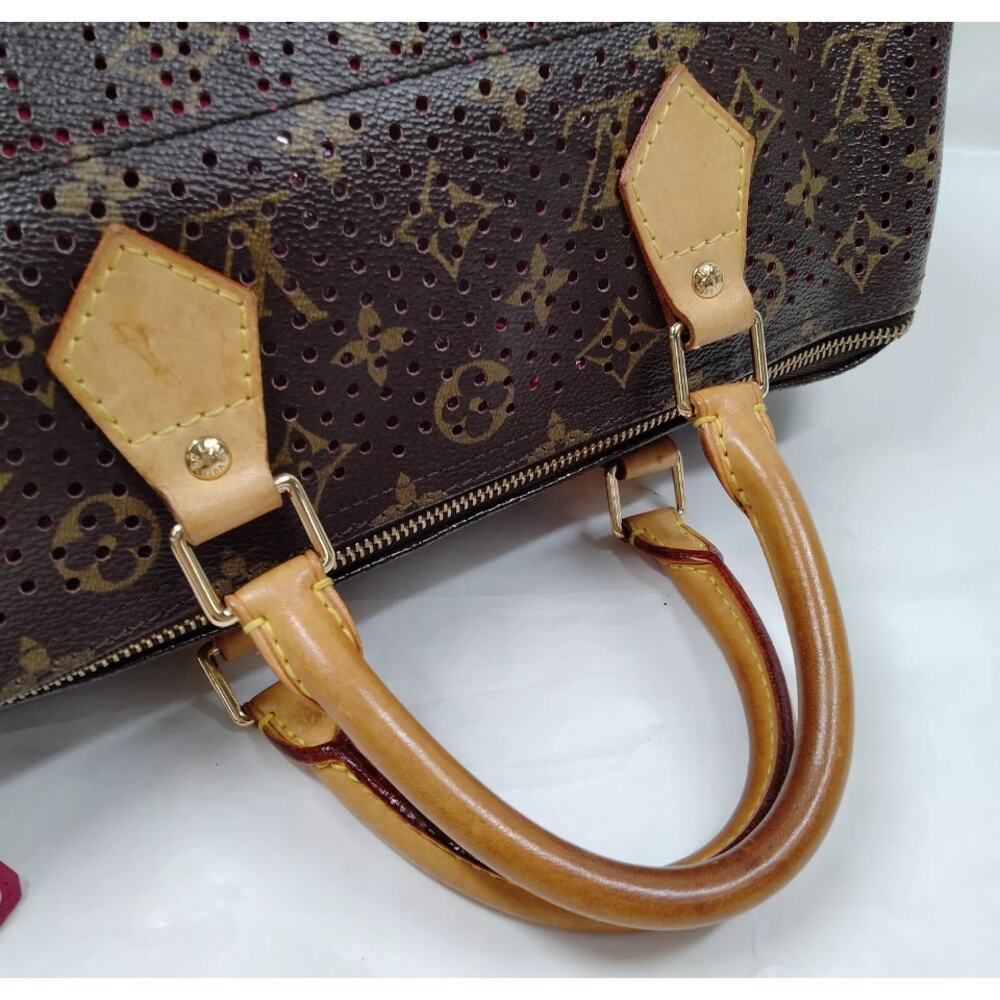 Louis Vuitton Hand Bag M95180 Speedy 30 Brown Monogram Perforated Pristine