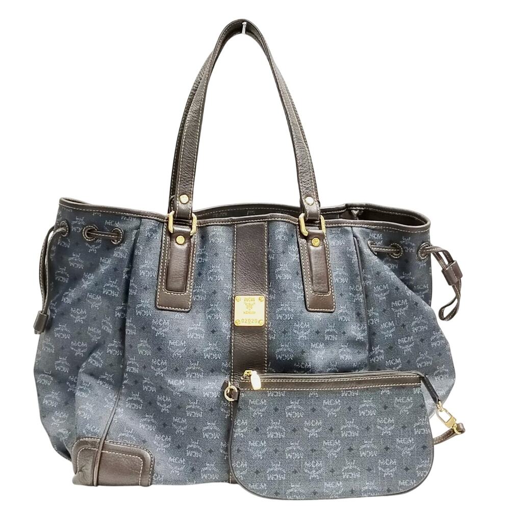 MCM Visetos DENIM Tote w/ Pouch