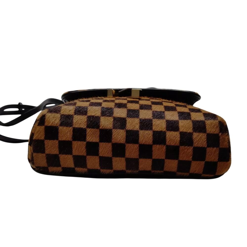 Louis Vuitton Shoulder Bag Gazelle Brown Damier Sauvage Calf Hair PRISTINE