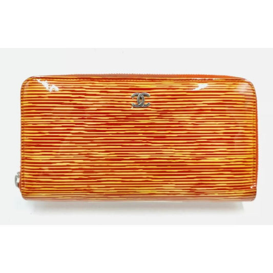 Chanel Long Wallet Orange Enamel 1628754