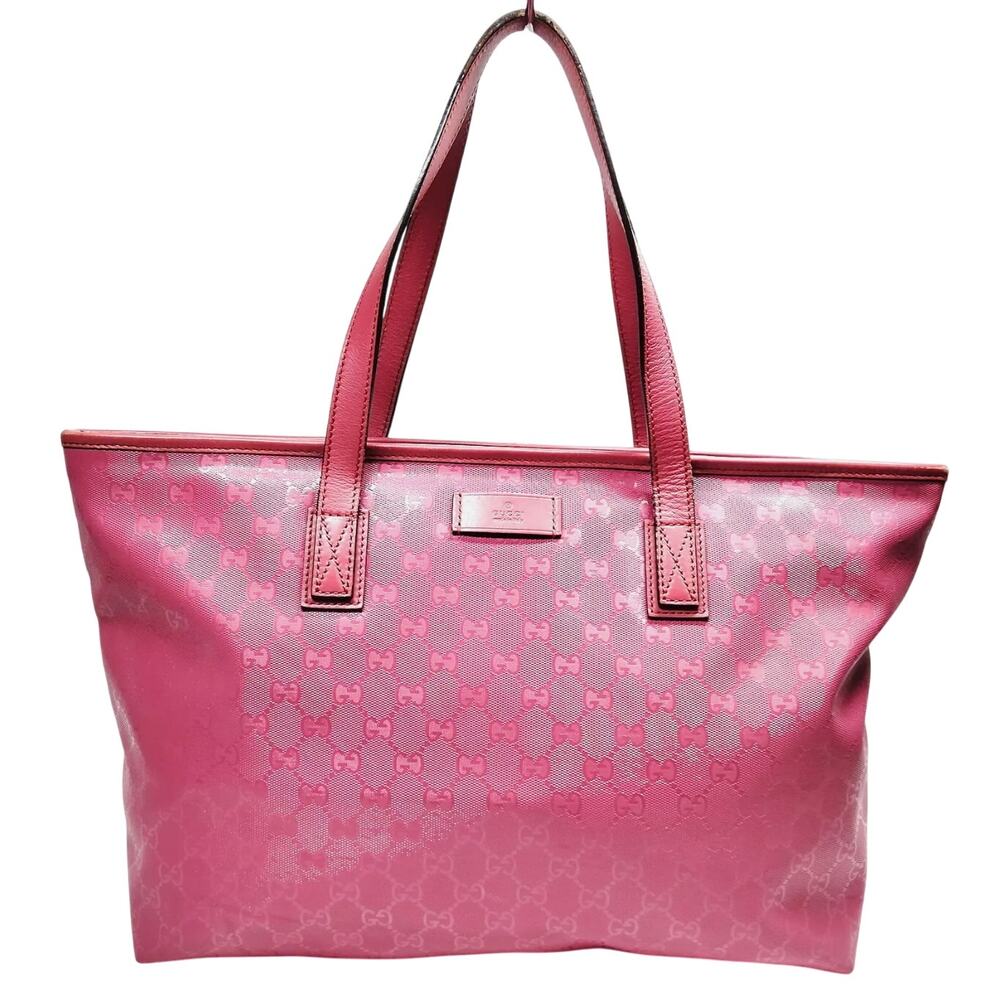 Gucci  Imprime Monogram Medium Zippered Shopping Tote Rose Blush