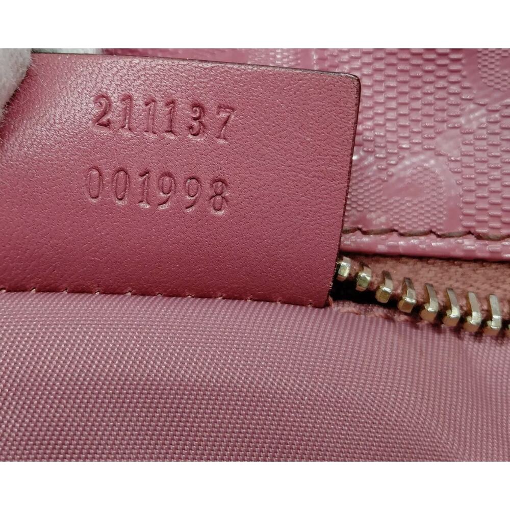 Gucci  Imprime Monogram Medium Zippered Shopping Tote Rose Blush