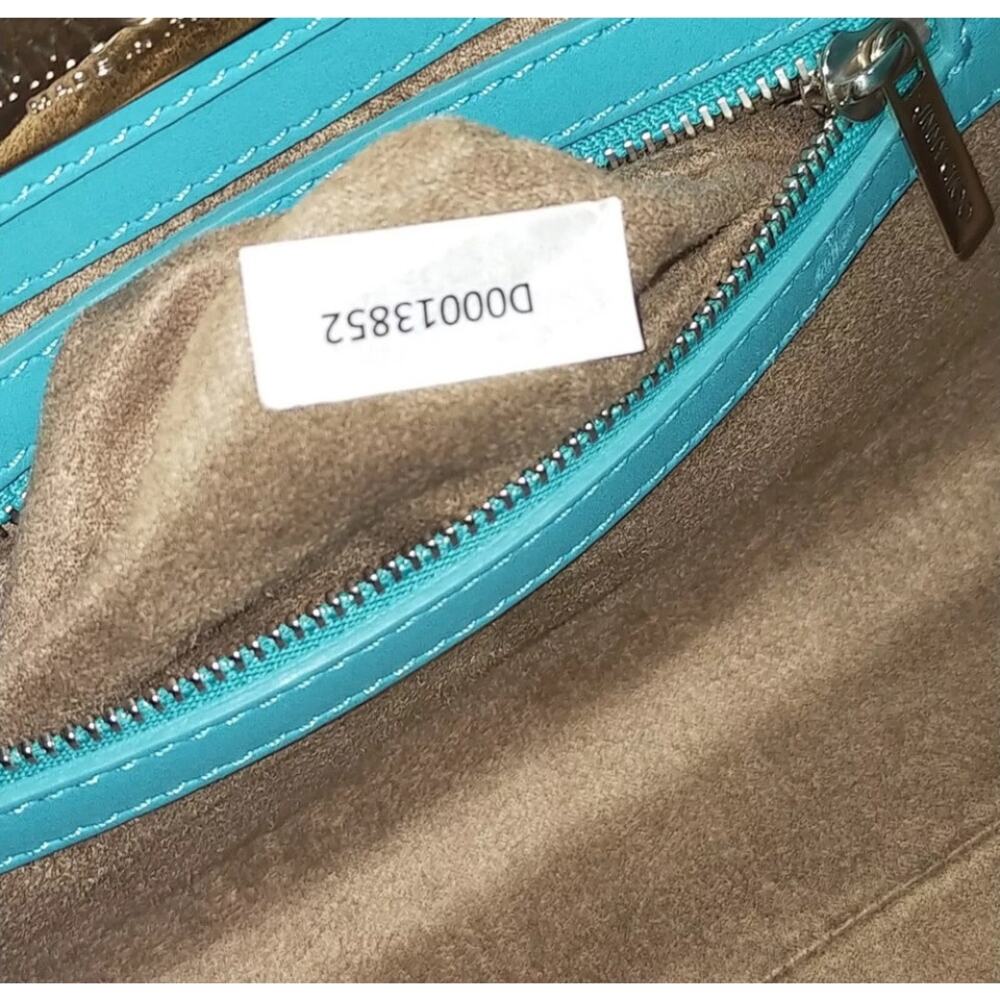 Jimmy Choo Riley Suede in and out Teal NWOT