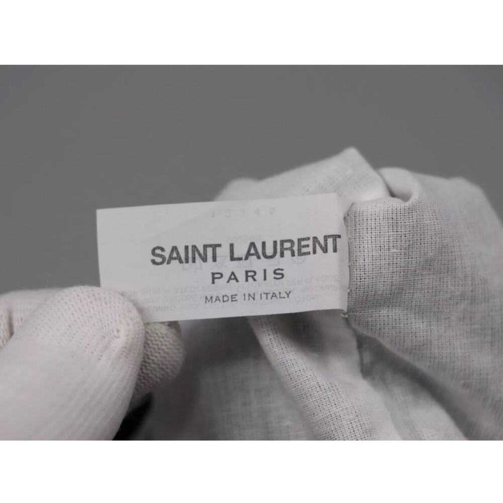 YVES SAINT LAURENT Vintage Used Green Patent Leather Long Wallet