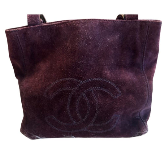 Chanel suede vintage tote