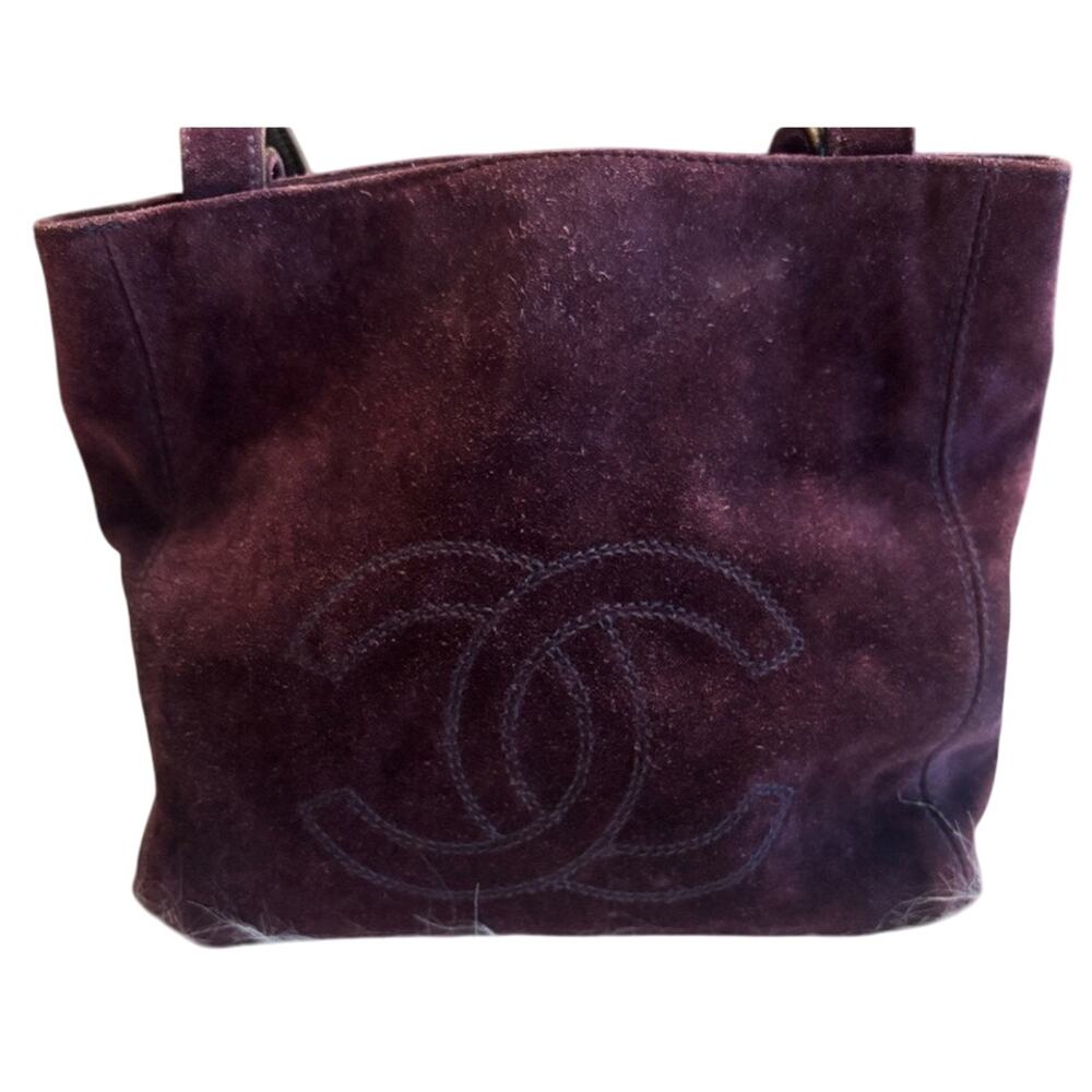 Chanel suede vintage tote