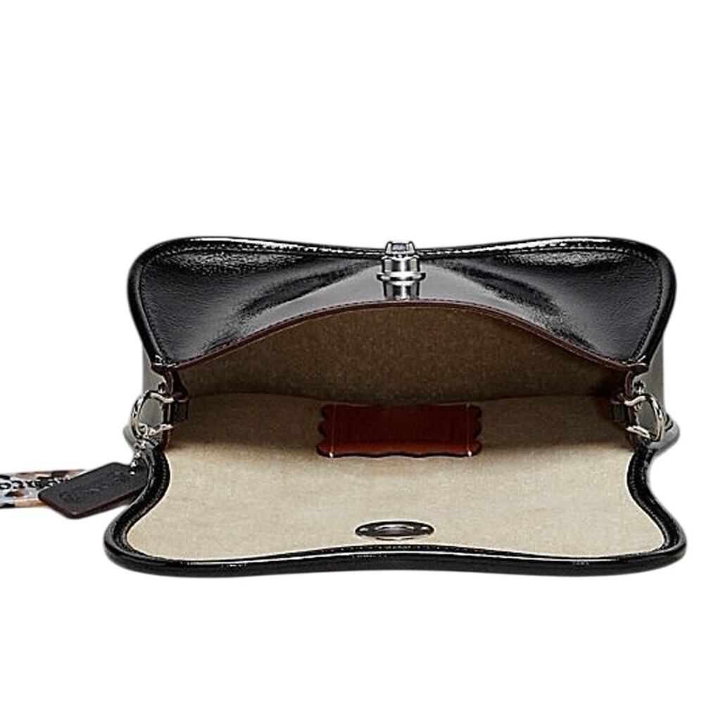 NWTB Wavy Dinky Bag In Crinkle Patent Coachtopia Leather
