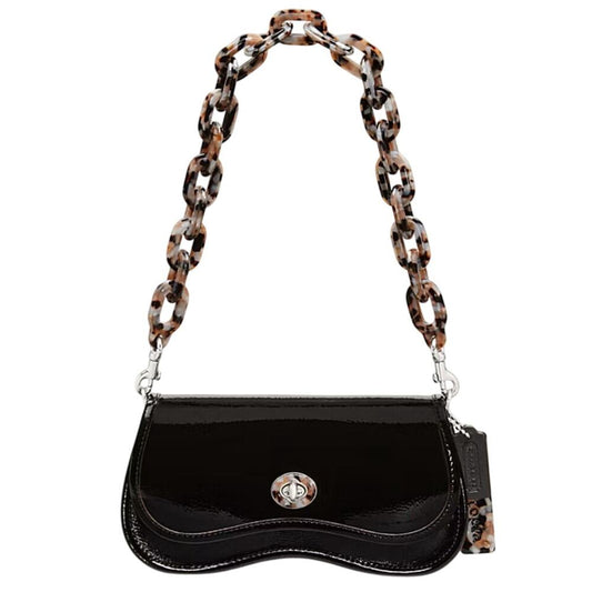 NWTB Wavy Dinky Bag In Crinkle Patent Coachtopia Leather