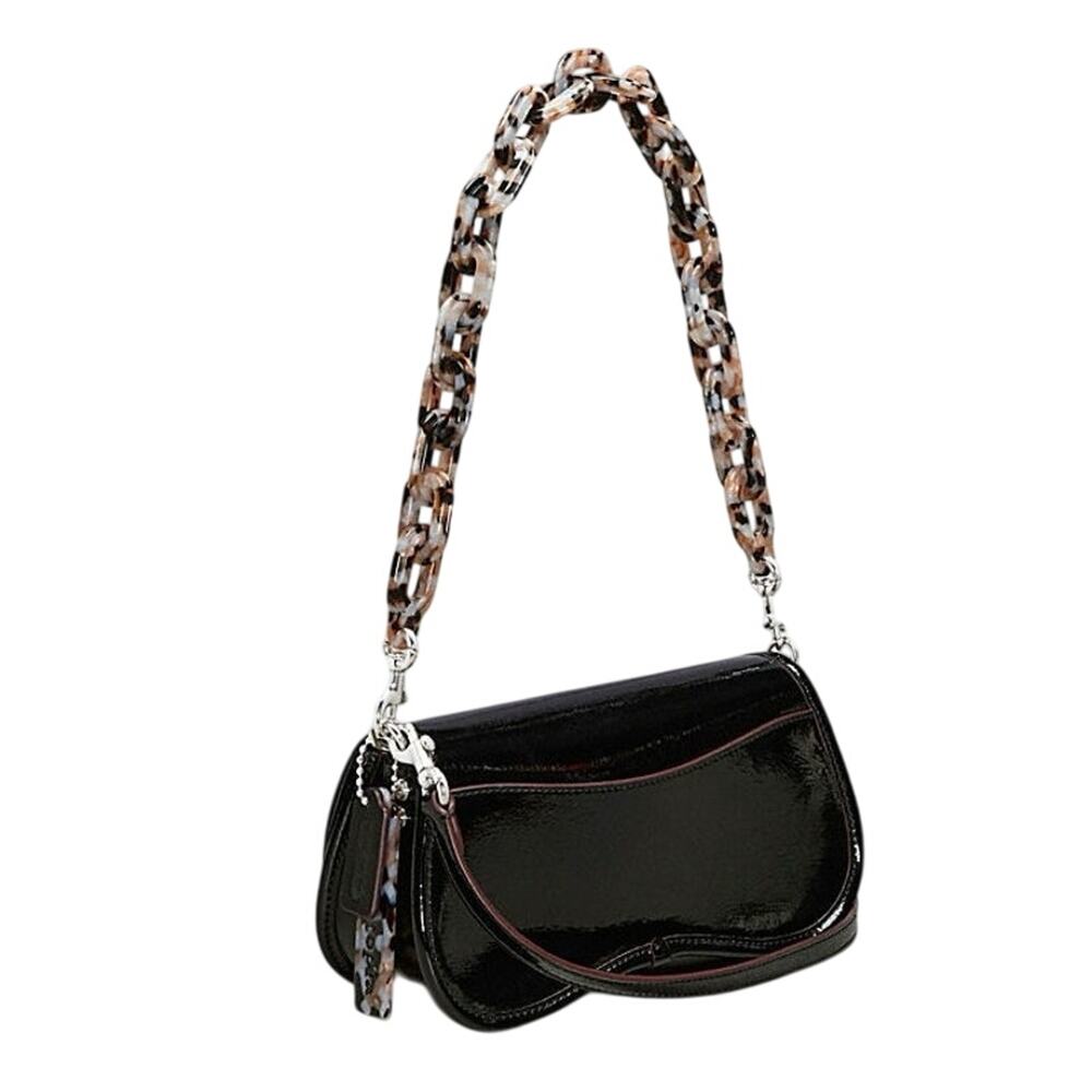 NWTB Wavy Dinky Bag In Crinkle Patent Coachtopia Leather