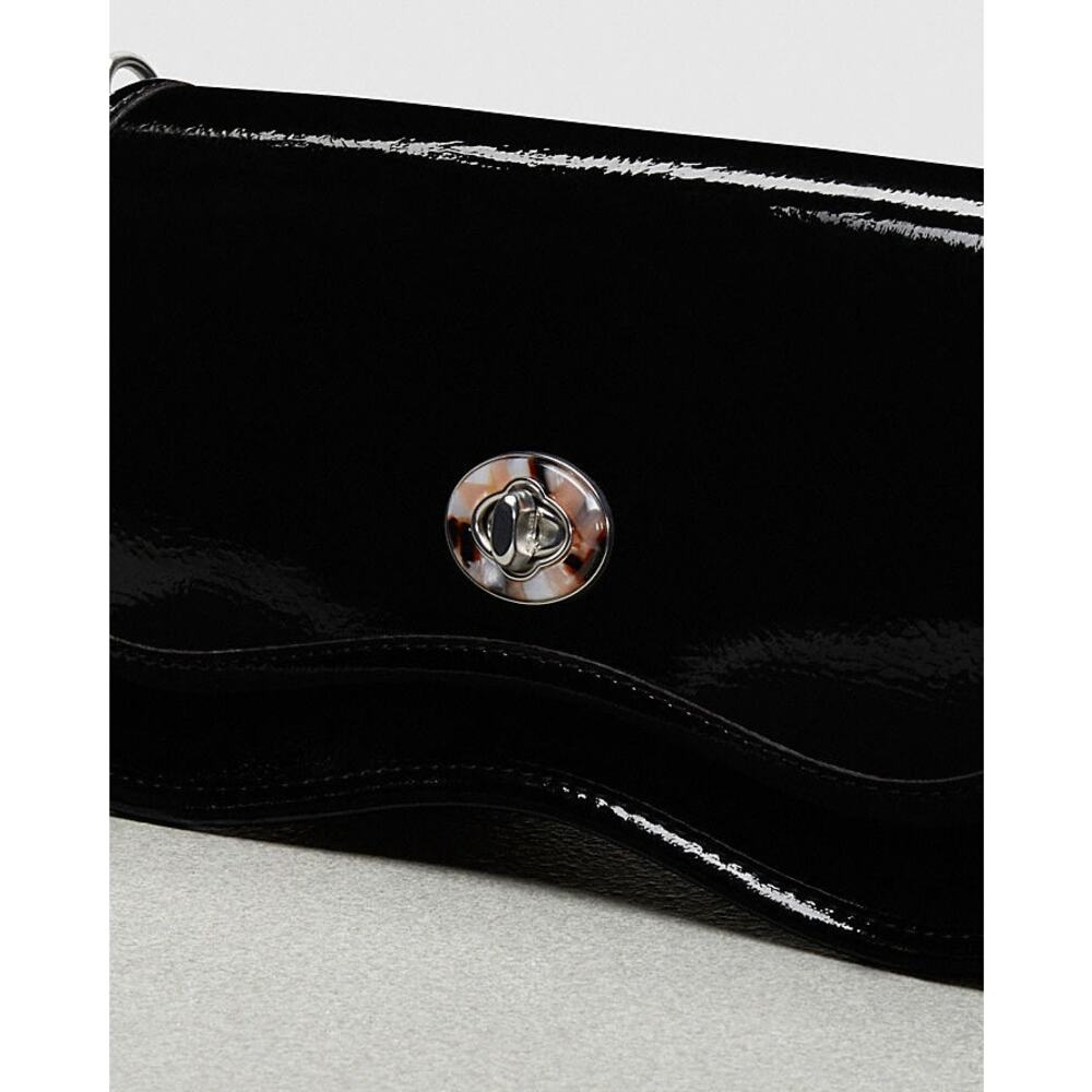 NWTB Wavy Dinky Bag In Crinkle Patent Coachtopia Leather