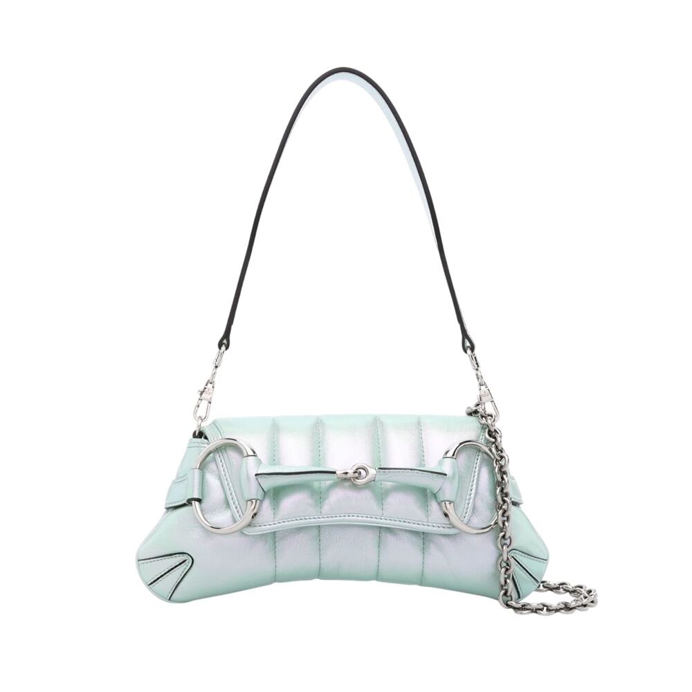 Limited EditionGucci Horsebit Chain lambskin iridescent shoulder bag4.5H10.6W2D