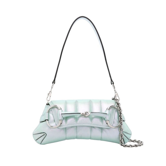 Limited EditionGucci Horsebit Chain lambskin iridescent shoulder bag4.5H10.6W2D